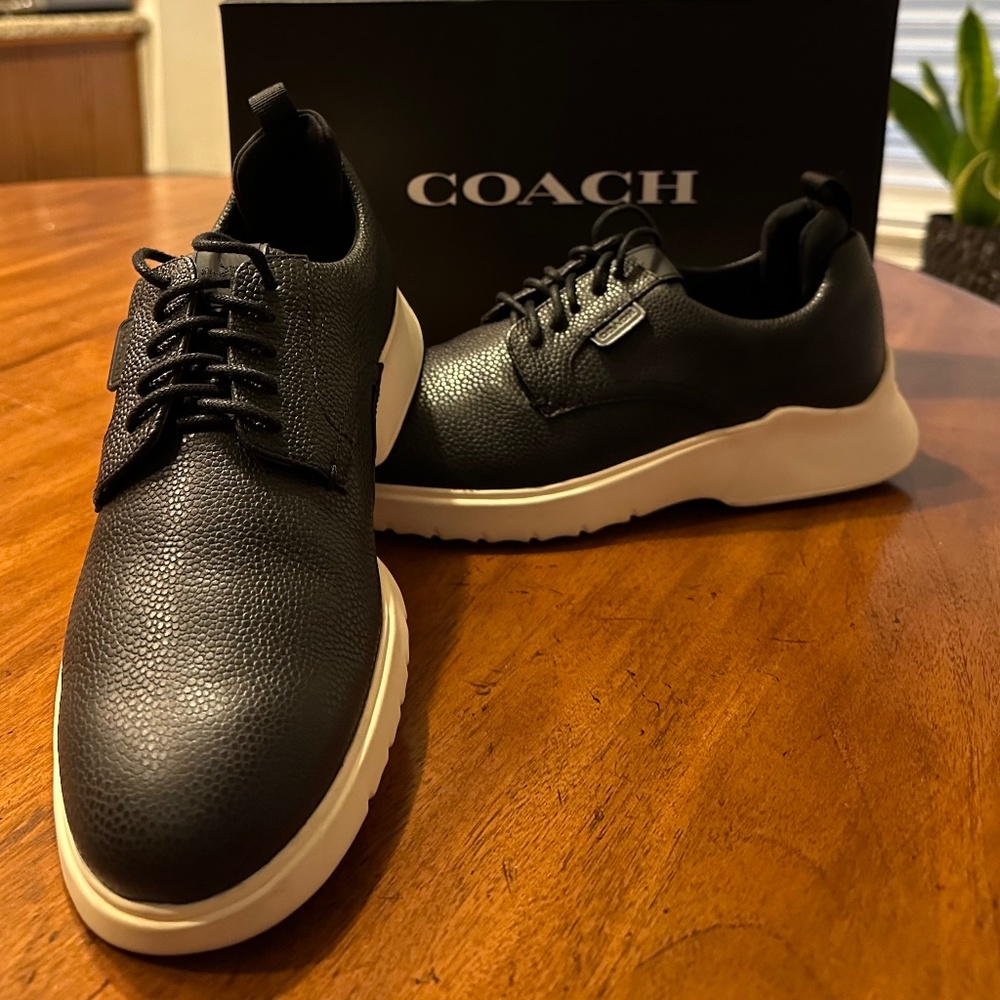 Men’s Coach Black Derby Shoe Size 8